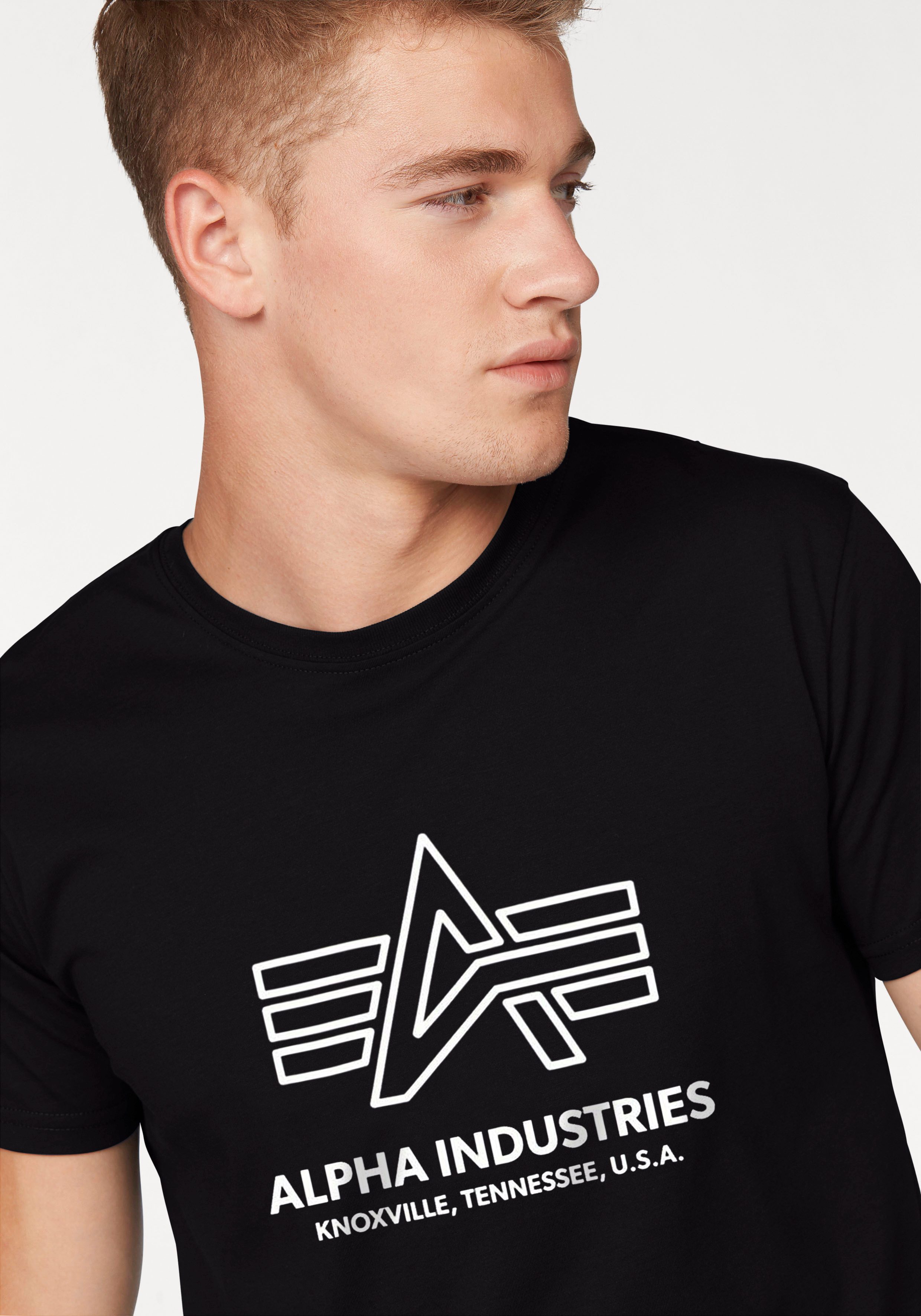 Alpha Industries Rundhalsshirt Logo Print T