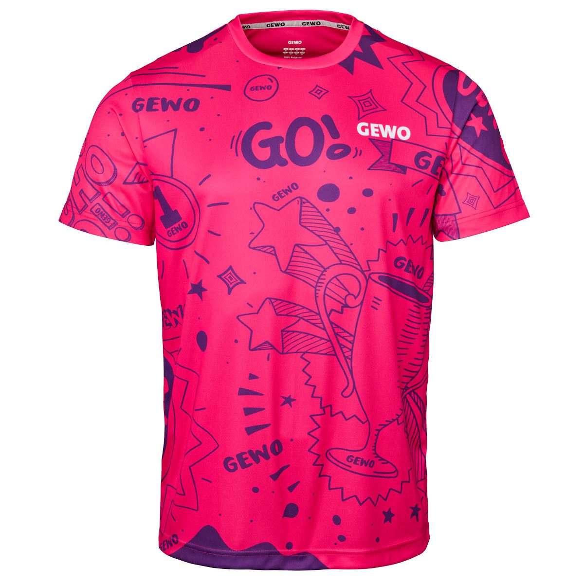 Gewo T-Shirt GEWO Shirt Graffiti pink L Unisex T-Shirt
