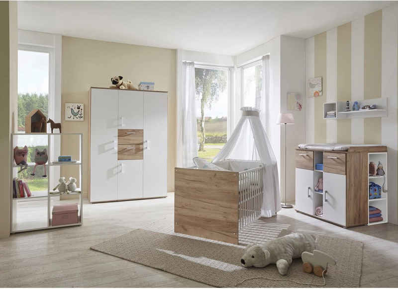 arthur berndt Babyzimmer-Komplettset »Anna«, (Set, 3-St), Made in Germany; mit Kinderbett, Schrank und Wickelkommode