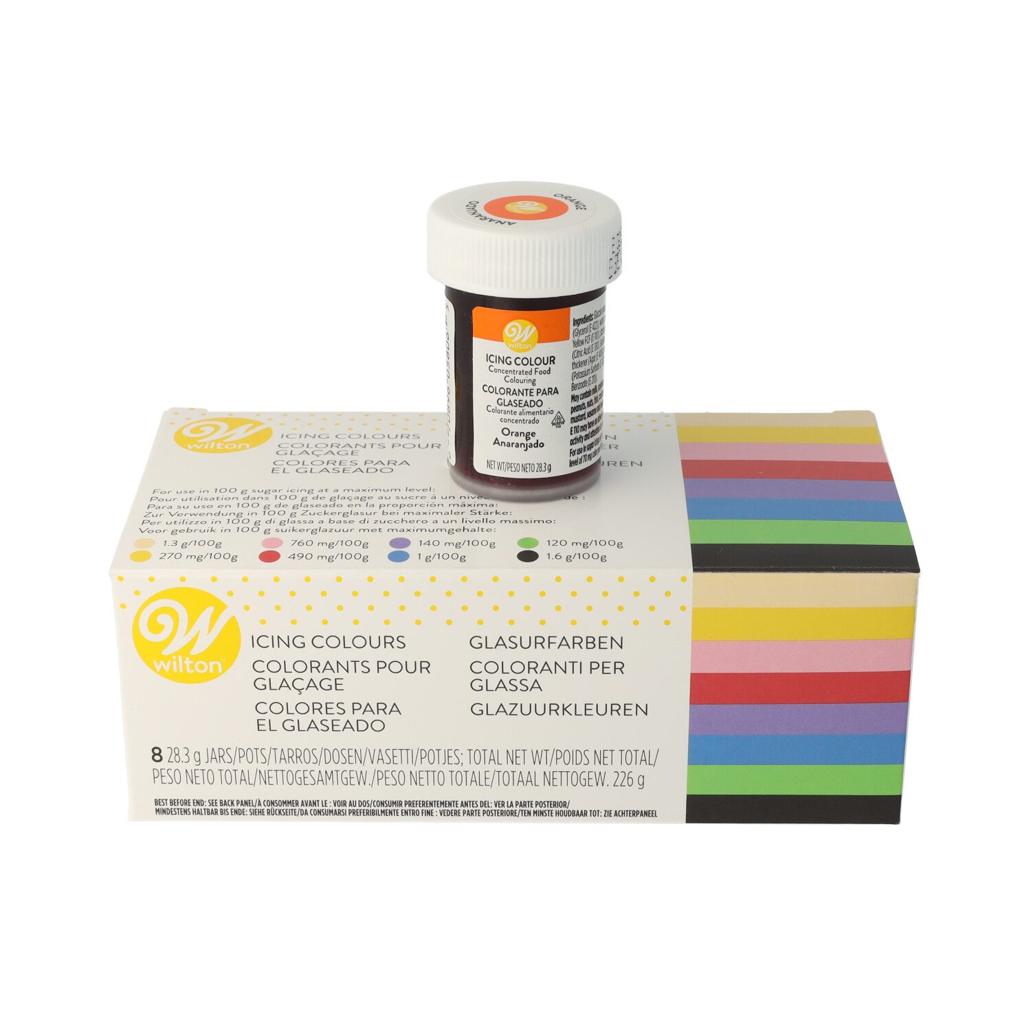 Wilton Backdekoration Wilton Glasurfarben, Gelfarben, Lebensmittelfarben, Icing Colours, (Wilton Set)
