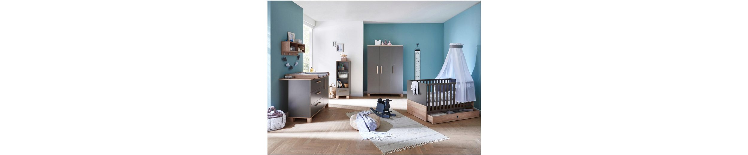 arthur berndt Babyzimmer-Komplettset »Cloe«, (Set, 3-St., Kinderbett