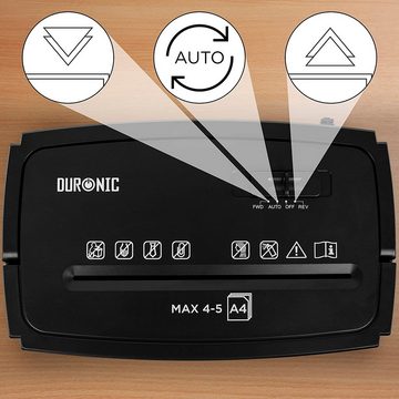 Duronic Aktenvernichter, PS657 Aktenvernichter, 5 x A4 Blatt, 15 Liter, 170 Watt