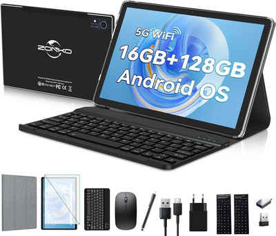 ZONKO D115 Tablet (10", 128 GB, Android 12, 5G+2,4G, Tablet mit Tastatur,(1TB TF),7000mAh,Octa-core 2.0GHz,1080P13MP Kamera)