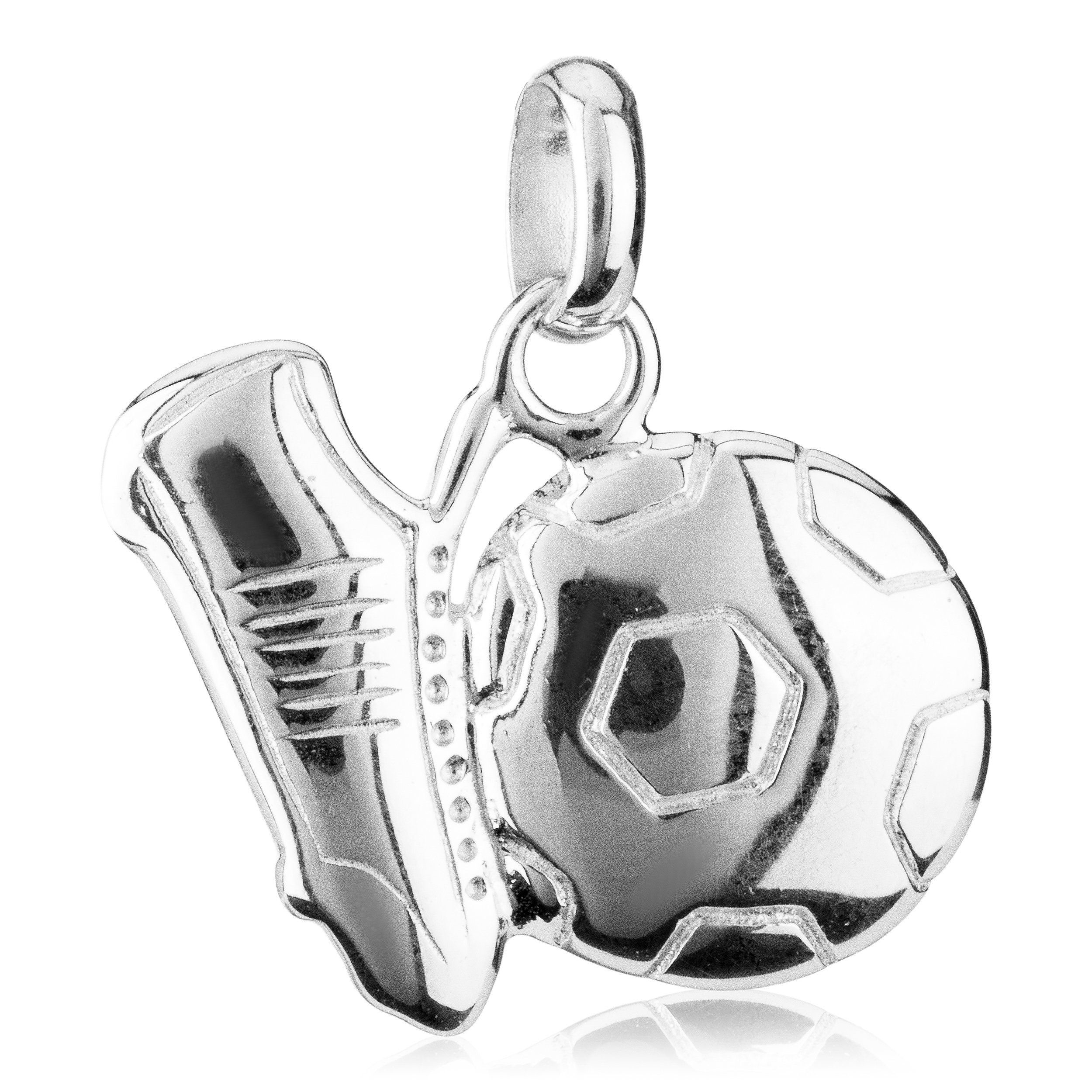 Kettenanhänger 925 Silber Fußball Amulett Talisman Kettenanhänger