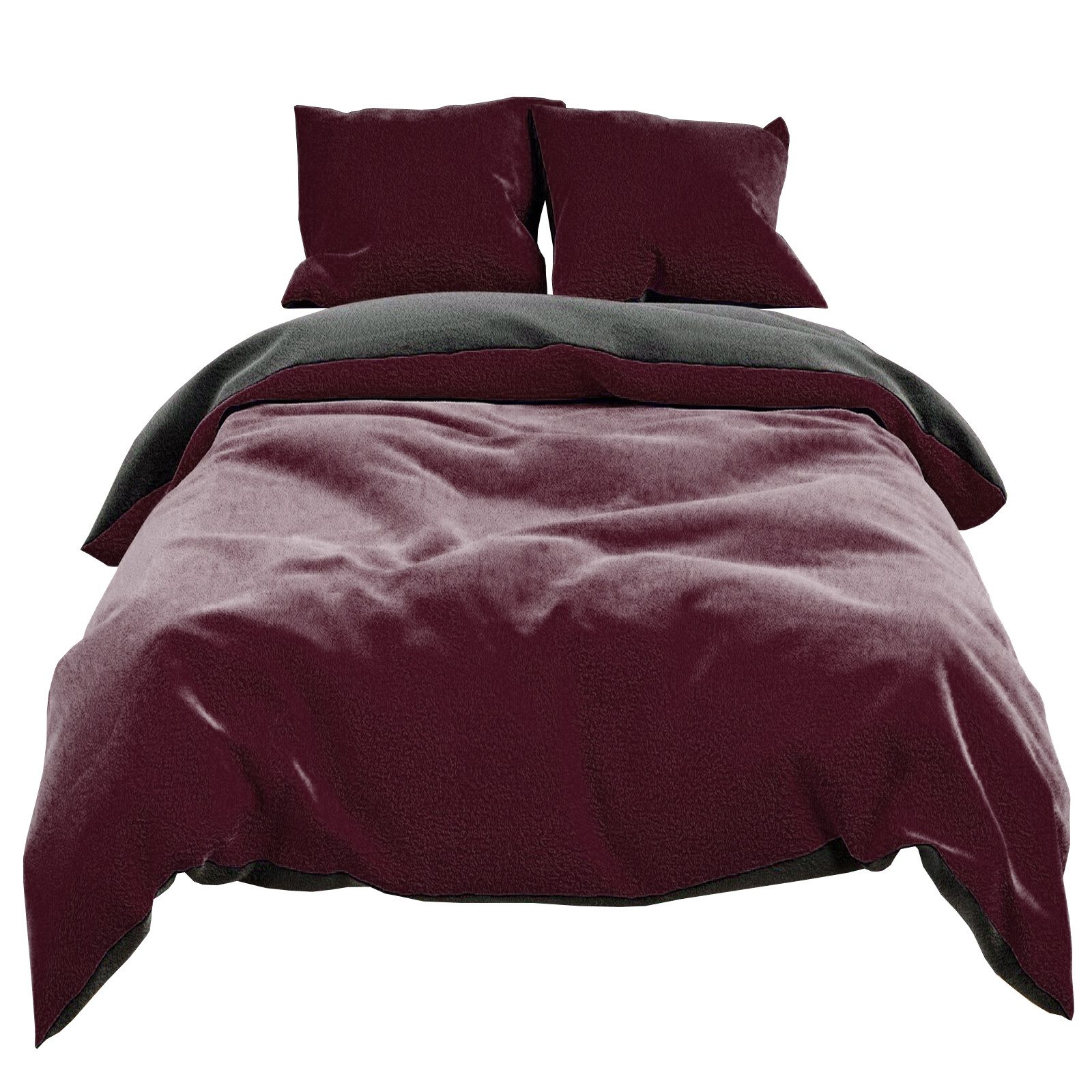 Visaggio Bettwäsche Winter Teddy Plüsch, Fleece, 2 teilig, Flauschig warmes günstig online kaufen