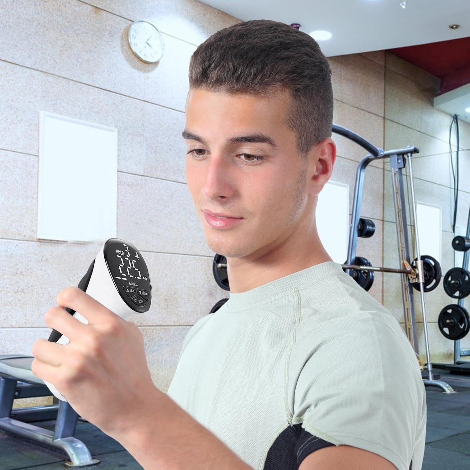 FELIXLEO Handmuskeltrainer Digitales Handkraftmessgerät Grip Dynamometer LED Display Fitness