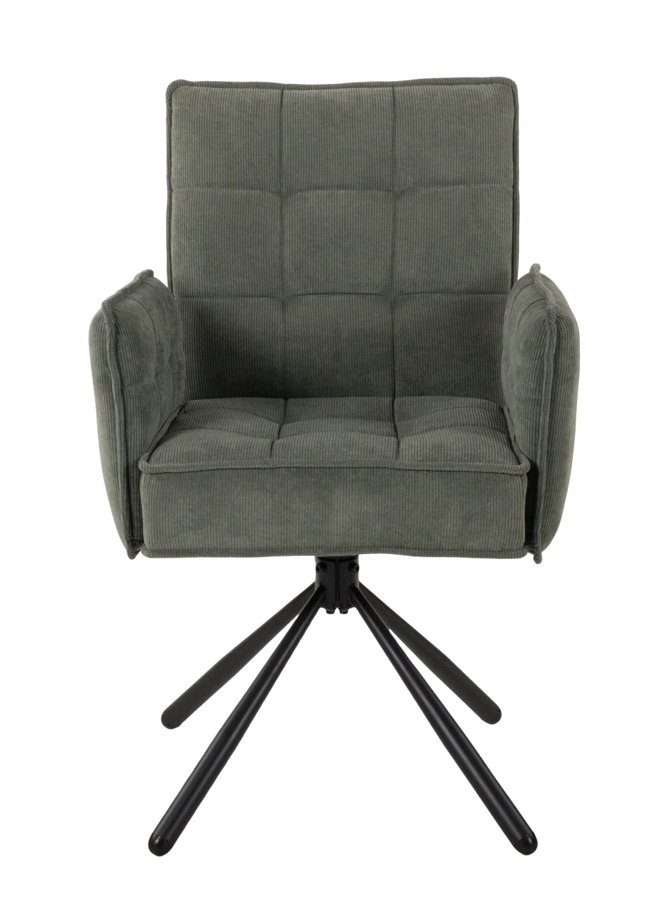 Duo Collection Polsterstuhl Esszimmerstuhl Nola (2er Set), Kord-Bezug, mit feiner Steppung, drehbar