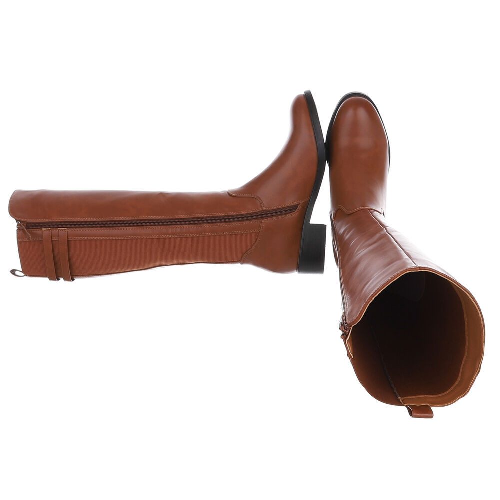 Ital-Design Elegante Damenstiefel mit dekorativen Details für Alltag Stiefe günstig online kaufen