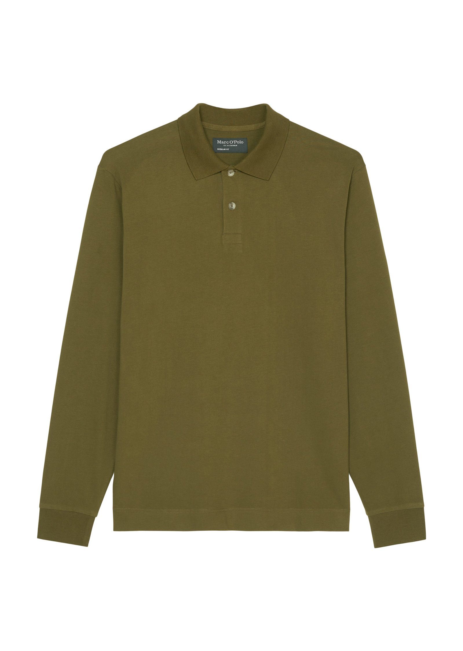 Marc Heavy-Jersey softem aus O'Polo Langarm-Poloshirt grün