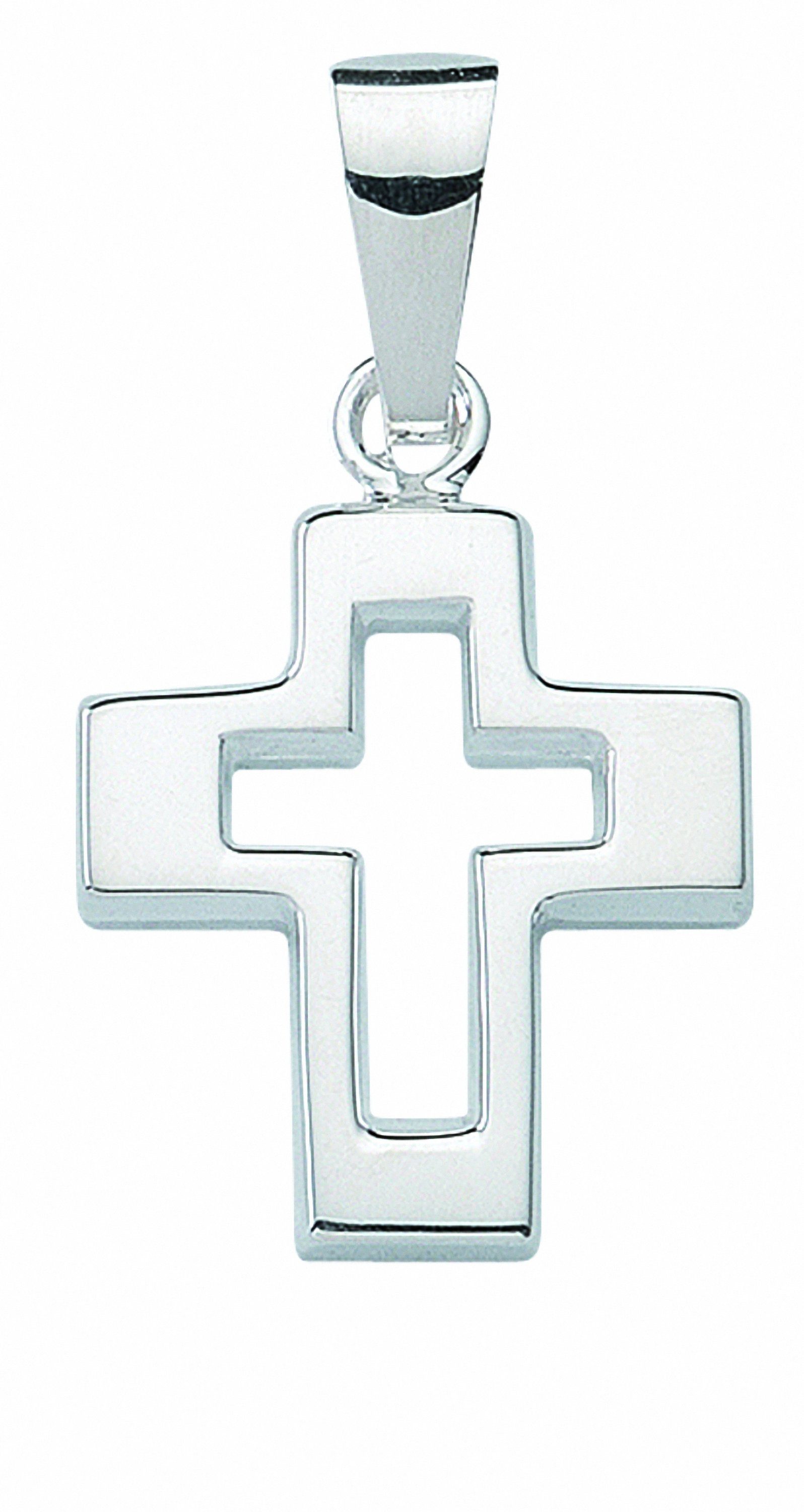 Adelia´s Kette mit Anhänger 925 Silber Kreuz Anhänger, Schmuckset - Set mit Halskette | Silberketten