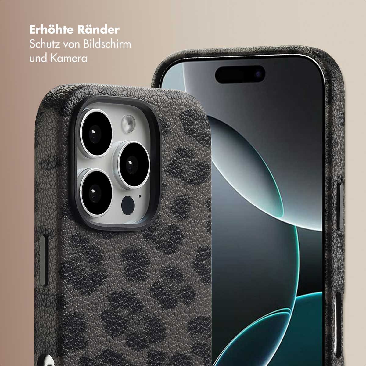 Selencia Backcover Selencia Sabi Backcover Leopardenmuster mit MagSafe Apple iPhone 16 Pr – Bild 4 von 5