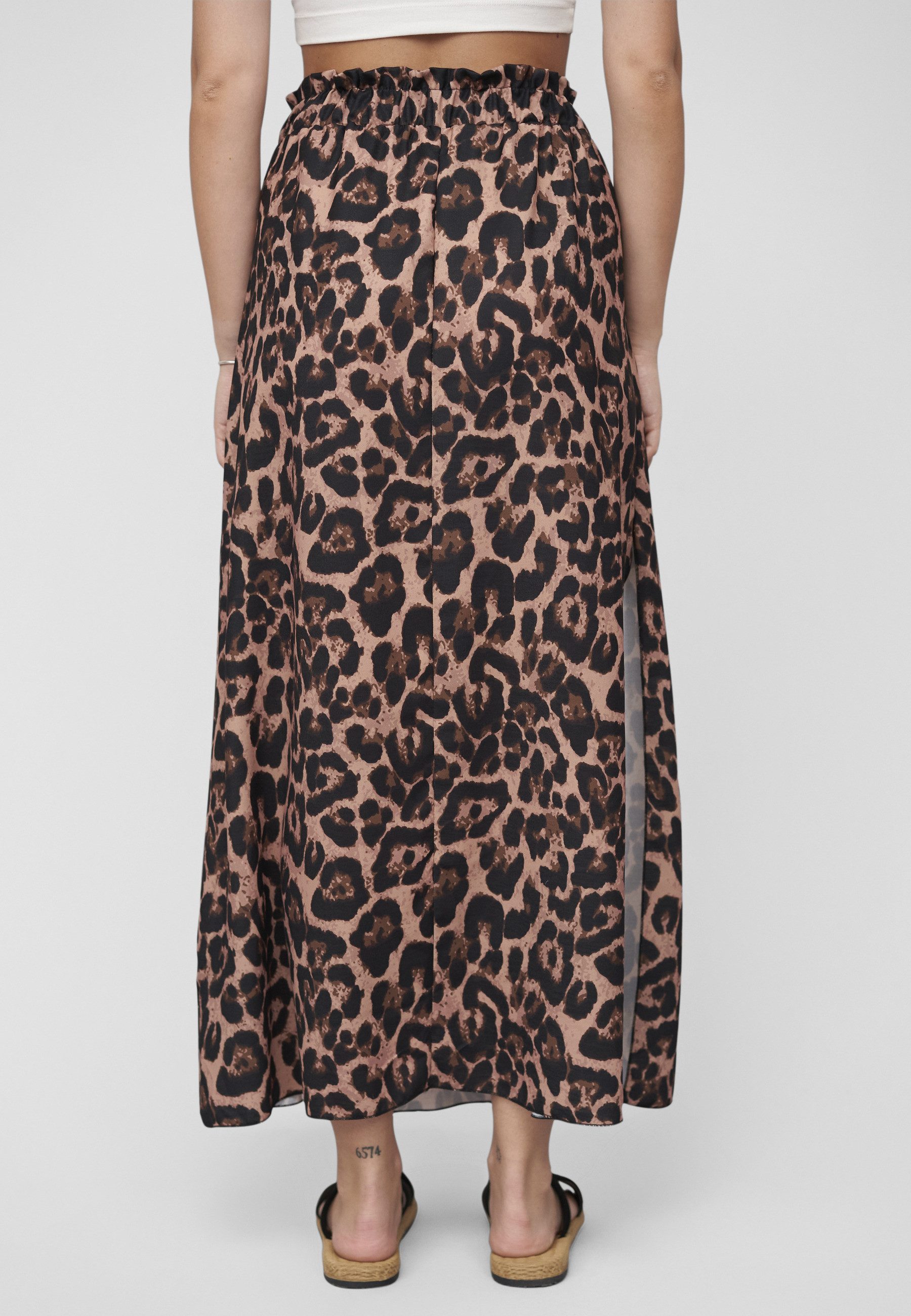 CLOUD 5IVE Sommerrock CLOUD 5IVE Maxi Skirt with side slit and leo print (1-tlg) – Bild 5 von 5
