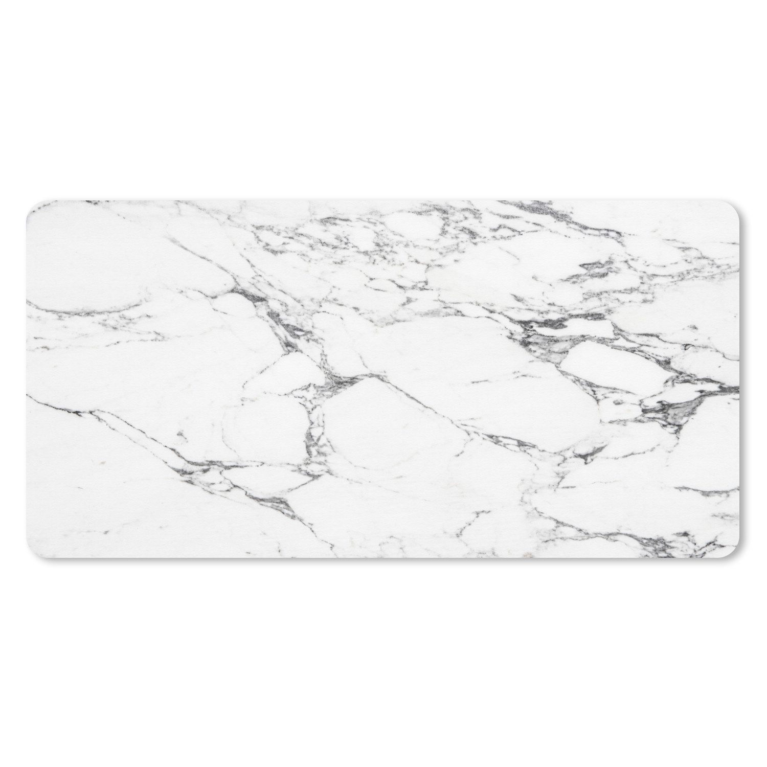 MuchoWow Mauspad Schwarze Muster durch weißen Marmor (1-St), Mousepad mit Rutschfester Unterseite, Gaming XXL, Großes, 120x60 cm