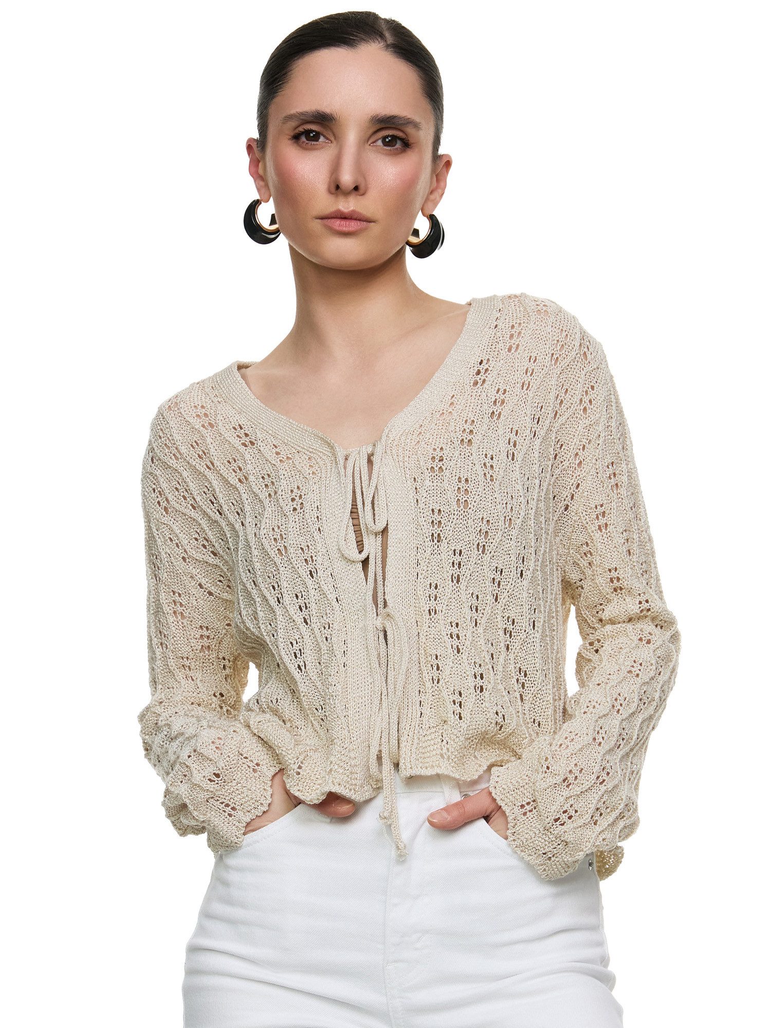 Worldclassca Strickjacke Worldclassca Strickjacke mit Schleife günstig online kaufen
