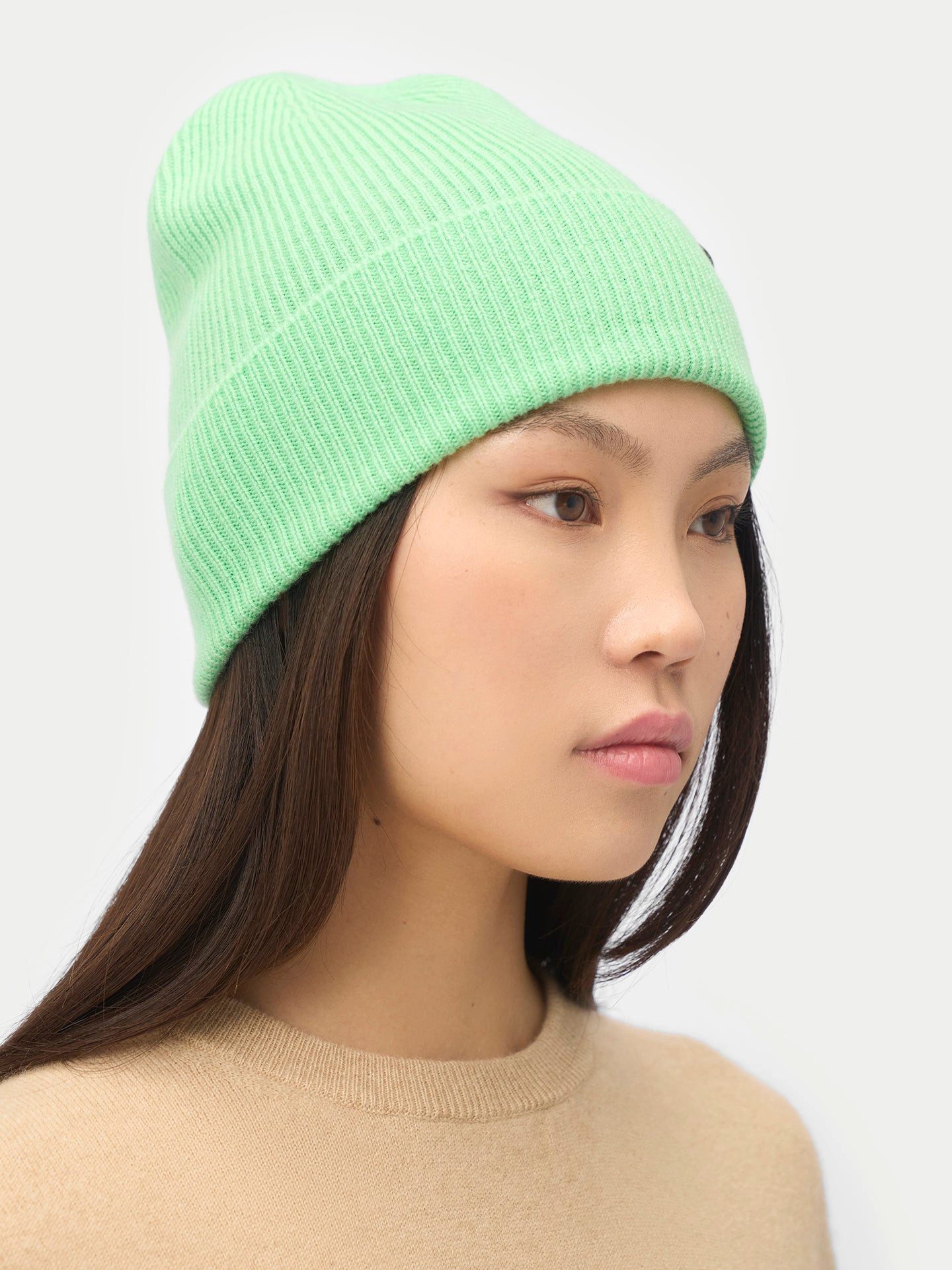 GOBI Cashmere Beanie Rippenstrick Kaschmir Mütze