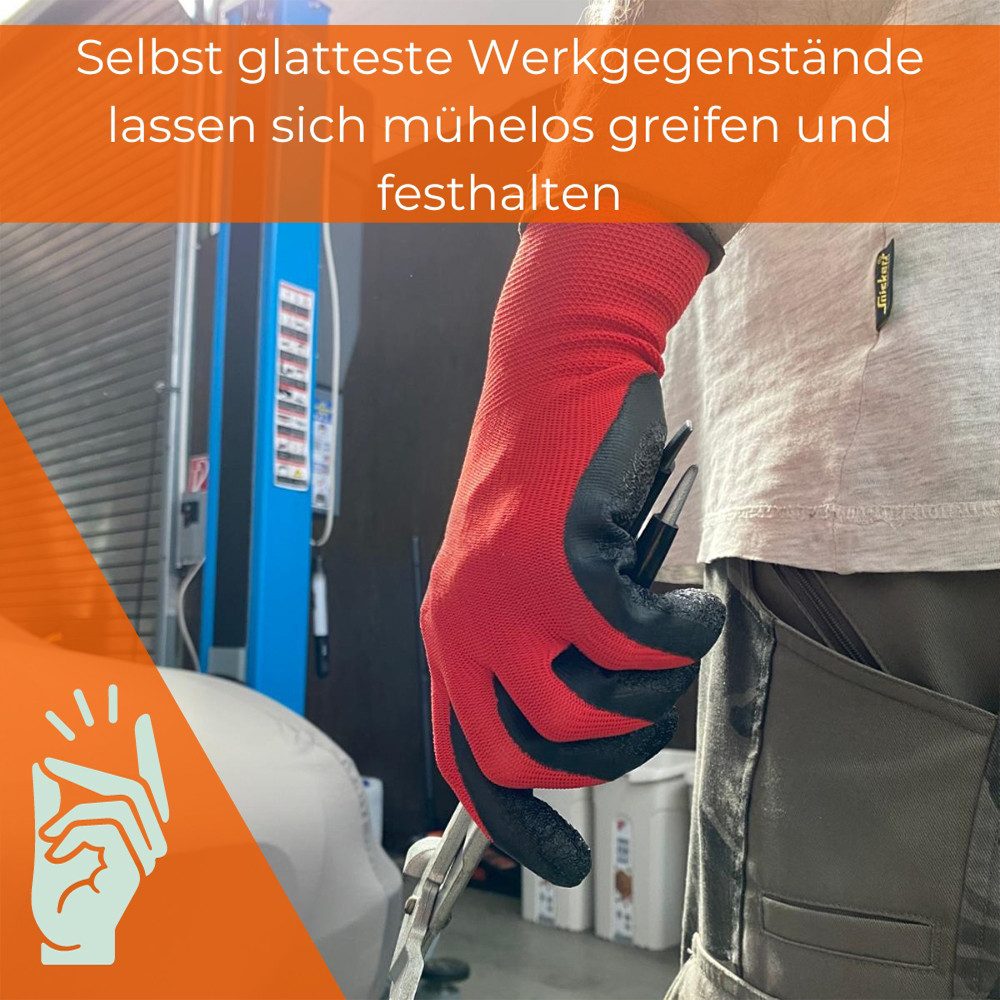 GarPet Arbeitshandschuh-Set Arbeits Montage Garten Handschuhe Gr. 7 8 9 10 11 Reiß- Schnittfest (1-St)