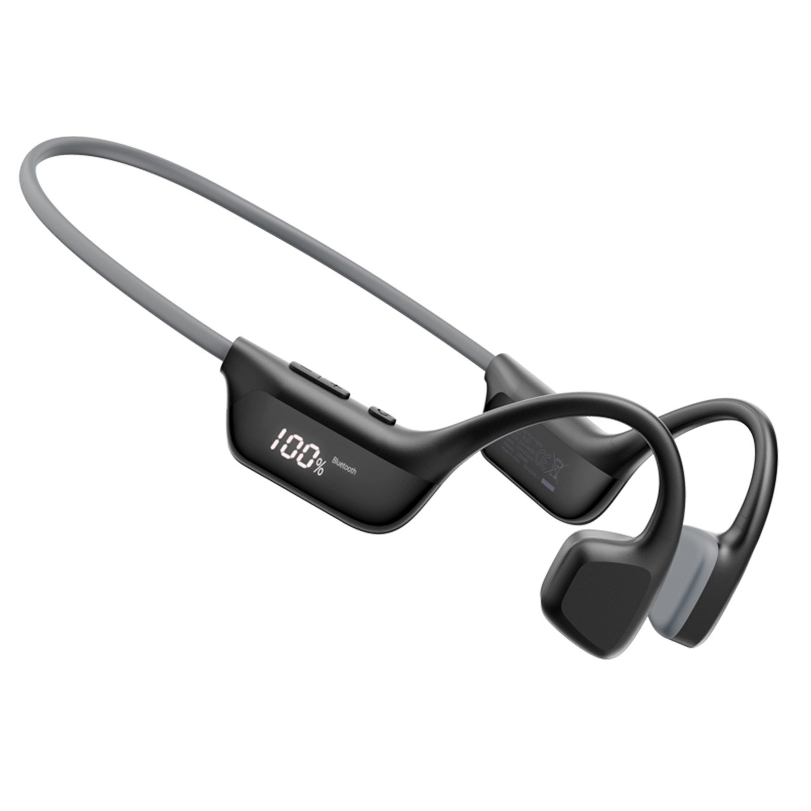 DOOGEE Knochenschall Kopfhörer, Open-Ear, LED-Display, IP67, BT 6.0 Bluetooth-Kopfhörer (9H Laufkopfhörer, Dual-Device, ideal für Laufen, Radfahren & Fitness)