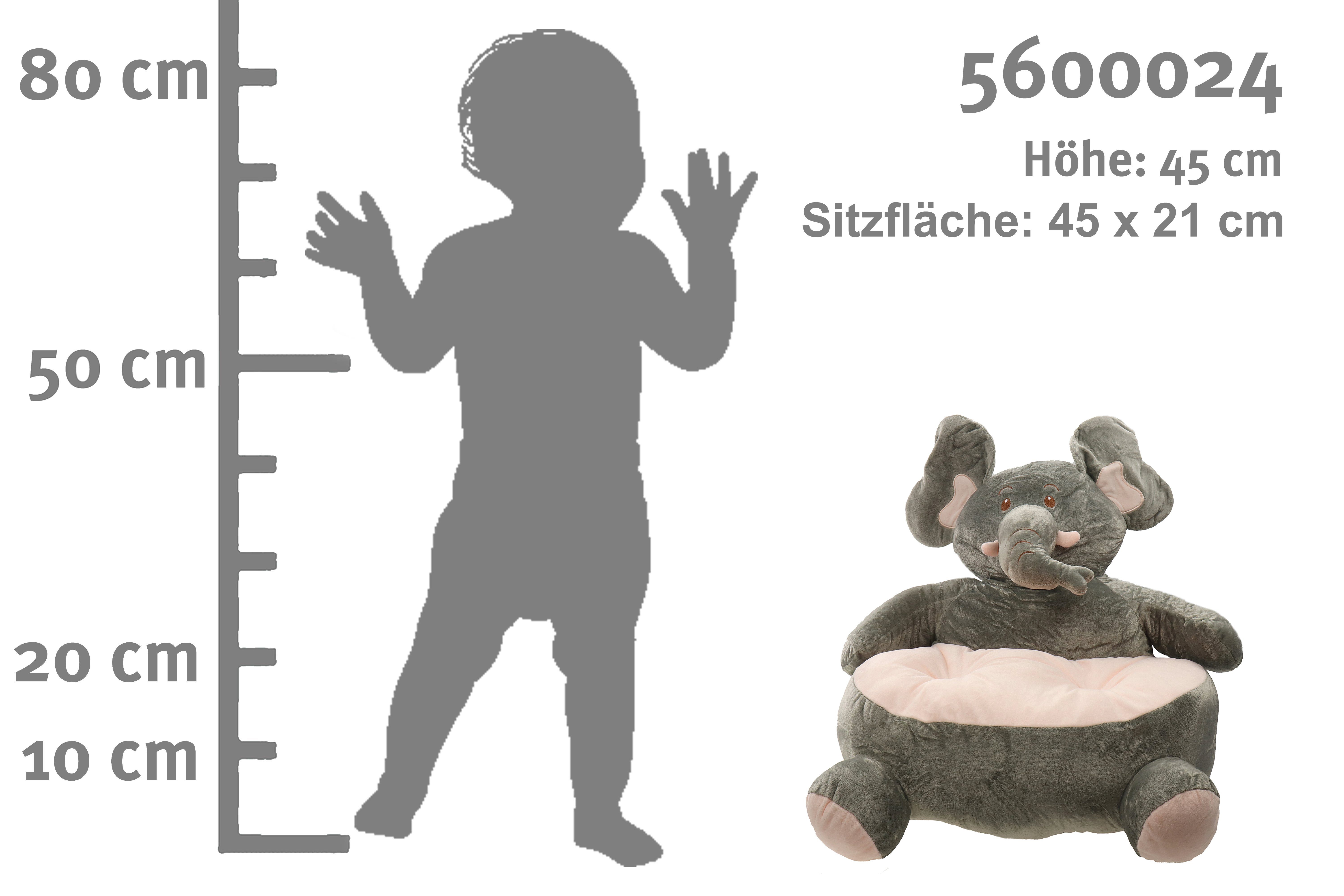 Kinder, 50*50*45cm Gartensessel Plüschbezug ELLUG für Tiere, Sessel/Stuhl/Sofa weicher