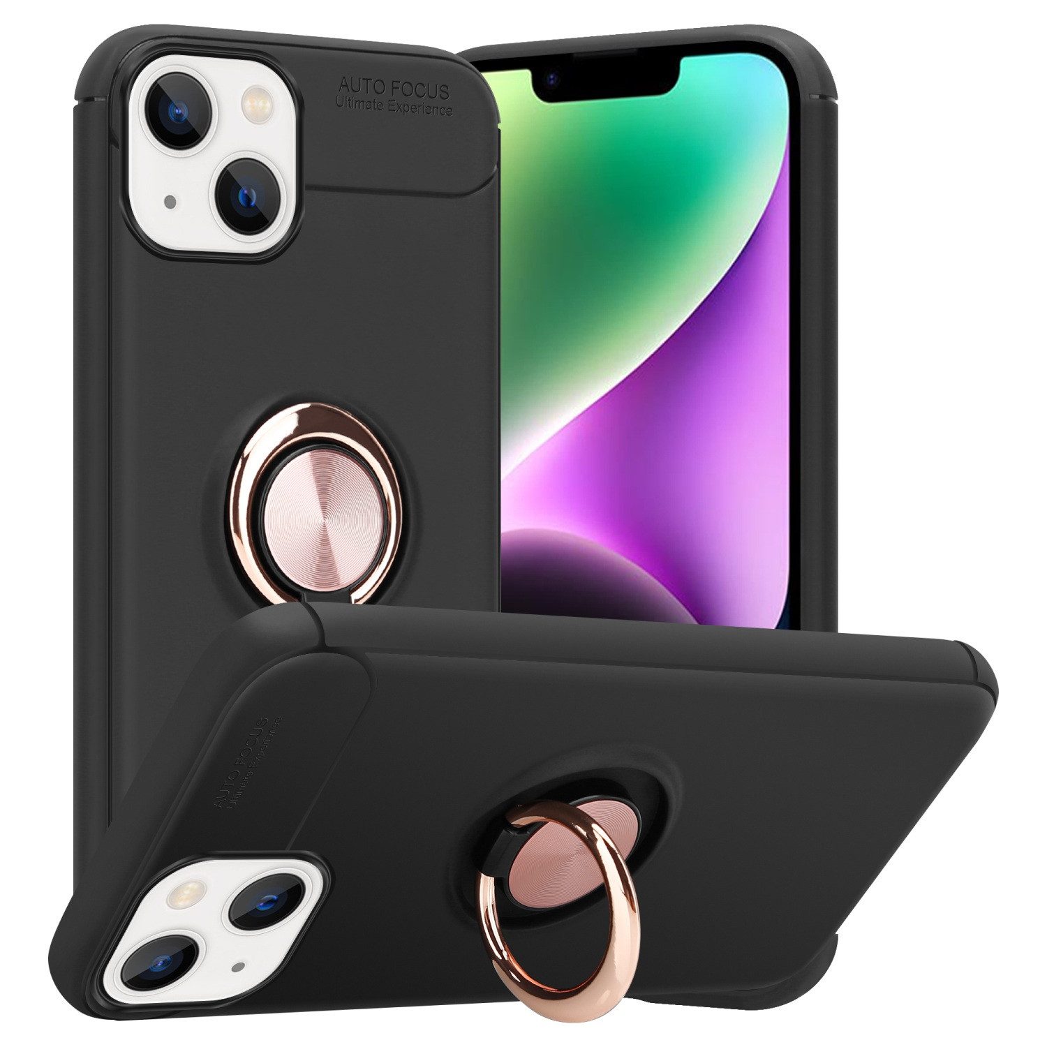 Cadorabo Handyhülle für iPhone 14 Hülle Apple iPhone 14, Robustes Hard Case - Handy Schutzhülle - Hülle - Back Cover Bumper
