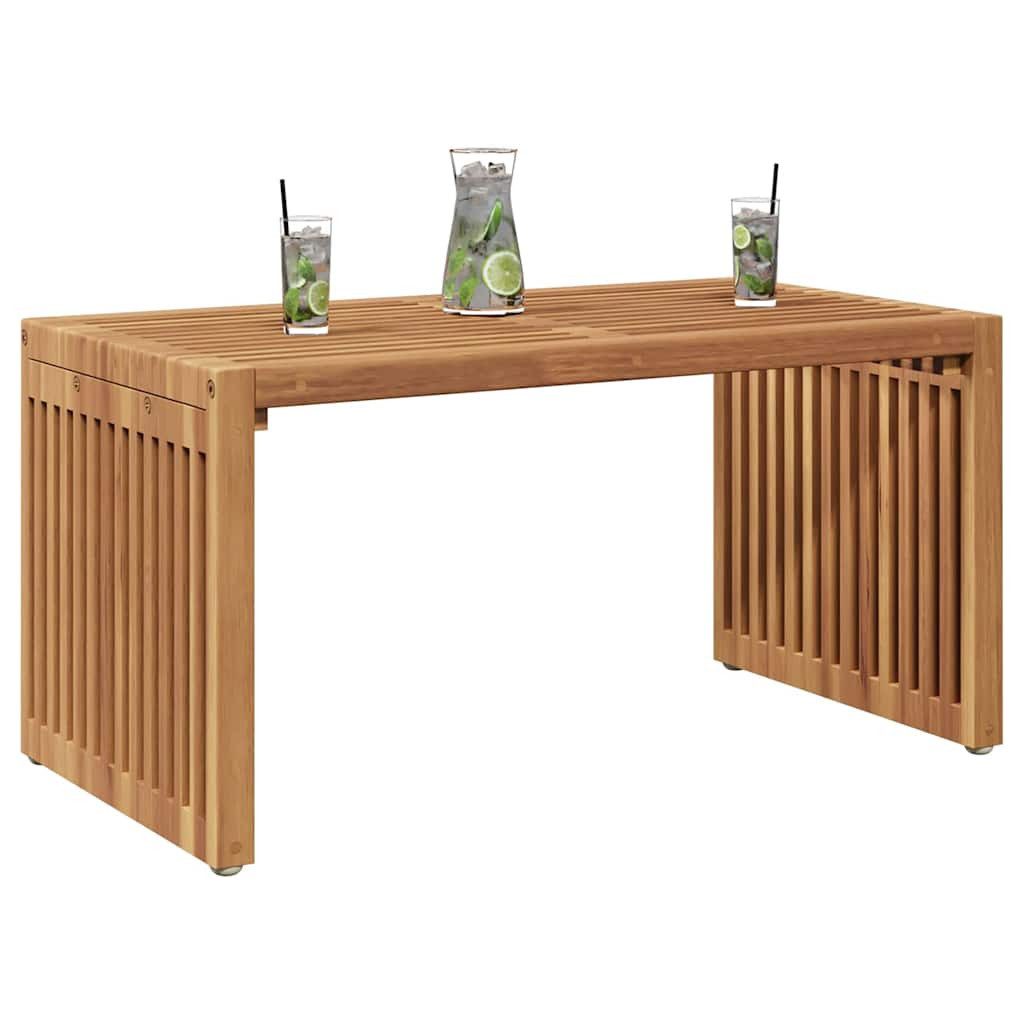 vidaXL Gartentisch Garten-Beistelltisch Braun 70 x 37,5 x 35,5 cm Massivholz (1-St)