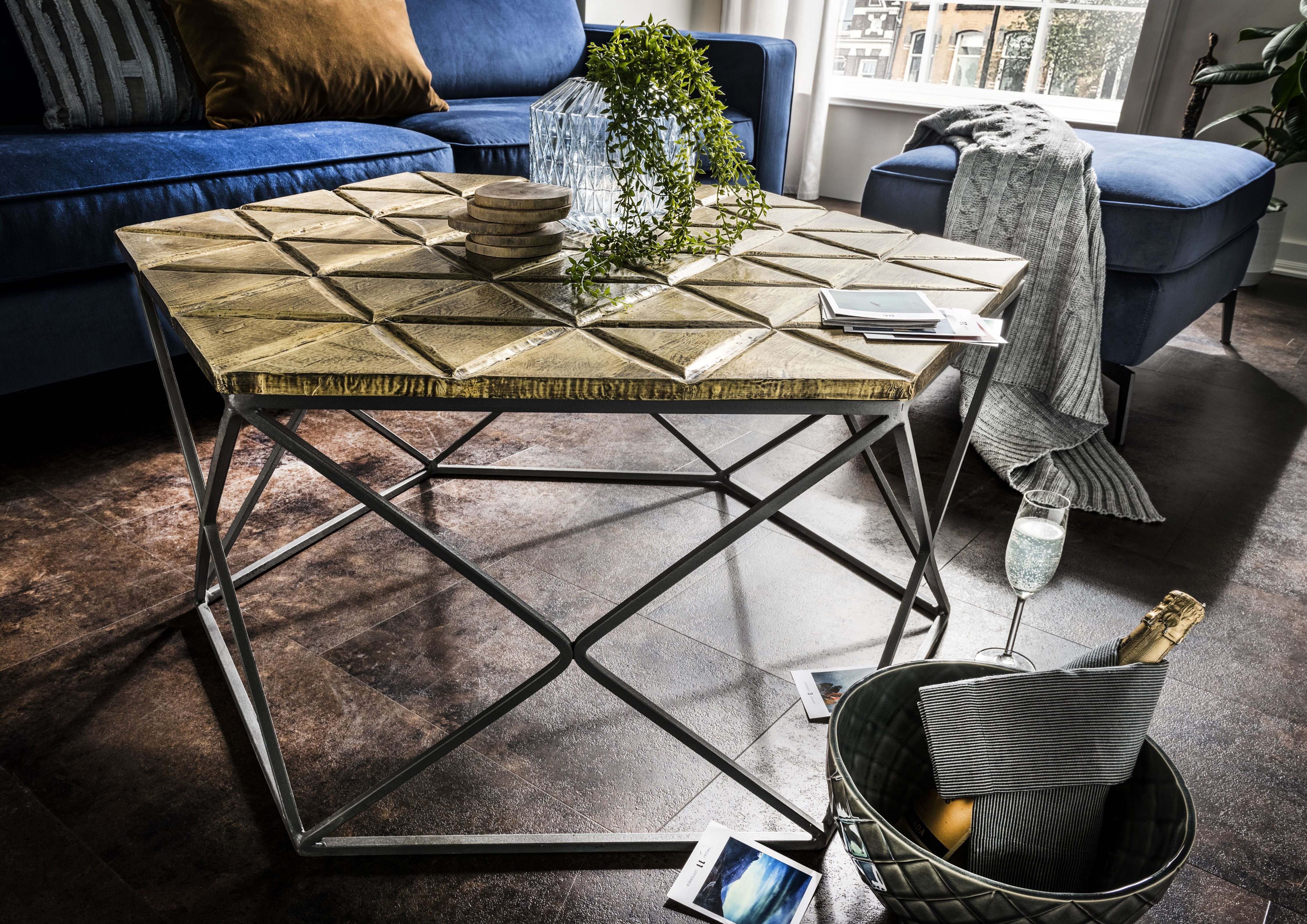 Wohnglücklich Couchtisch Six, Hexagon-Form