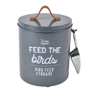 Burgon & Ball Vorratsdose Vogelfutterdose 'Feed the Birds' 18 x 18 x 20 cm Grau - 2 Varianten, (1-tlg)