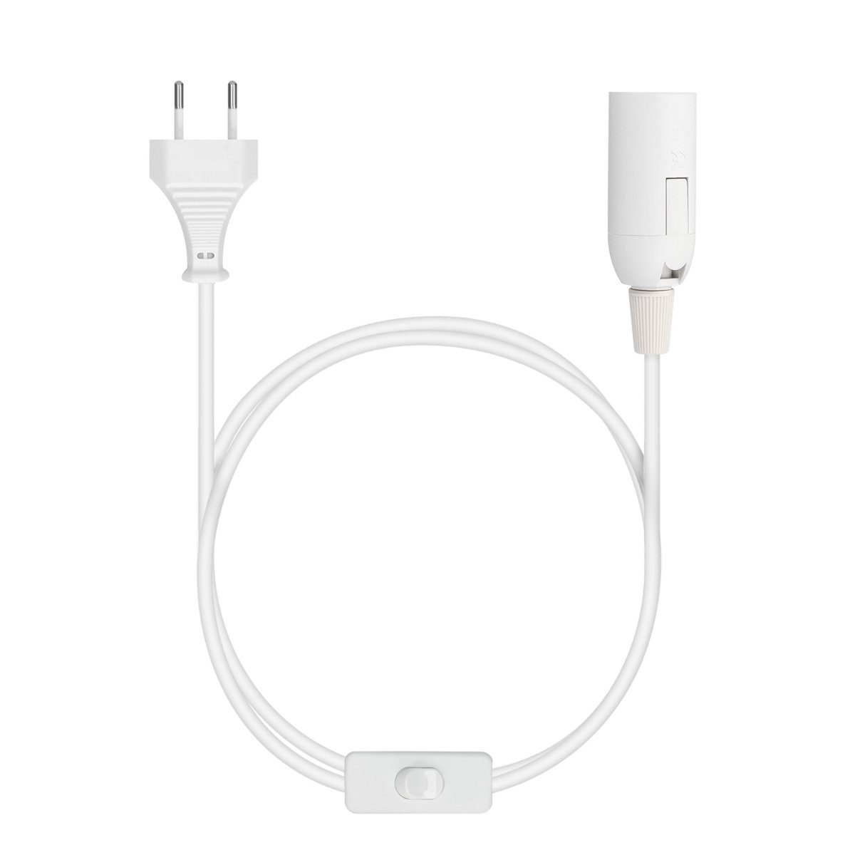 kwmobile Лампыfassung E14 Лампыfassung mit Schalter - E 14 Fassung mit 3,5m Netzkabel, (1-St)