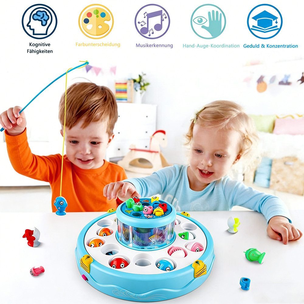 Zaewry Lernspielzeug Magnetisches Angelspiel, Angeln Spielzeug Montessori Spielzeug, ab 3Jahre Kinderspielzeug Magnetspiel Motorikspielzeug – Bild 2 von 5