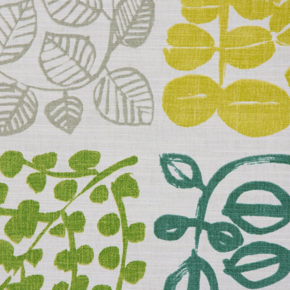 SCHÖNER Tönen, Blätter in Tischläufer creme SCHÖNER mit LEBEN. LEBEN. grün Tischläufer handmade