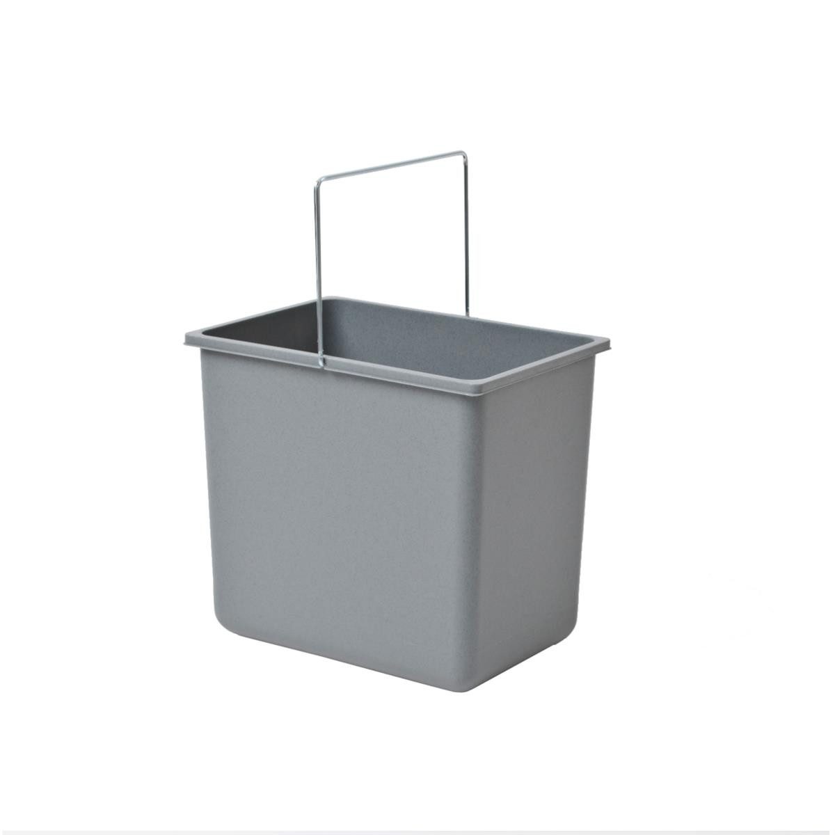 Hailo Einbaumülleimer Hailo Inneneimer 1094079 hellgrau 18 L 316 x 226 x 286 mm und Henkel