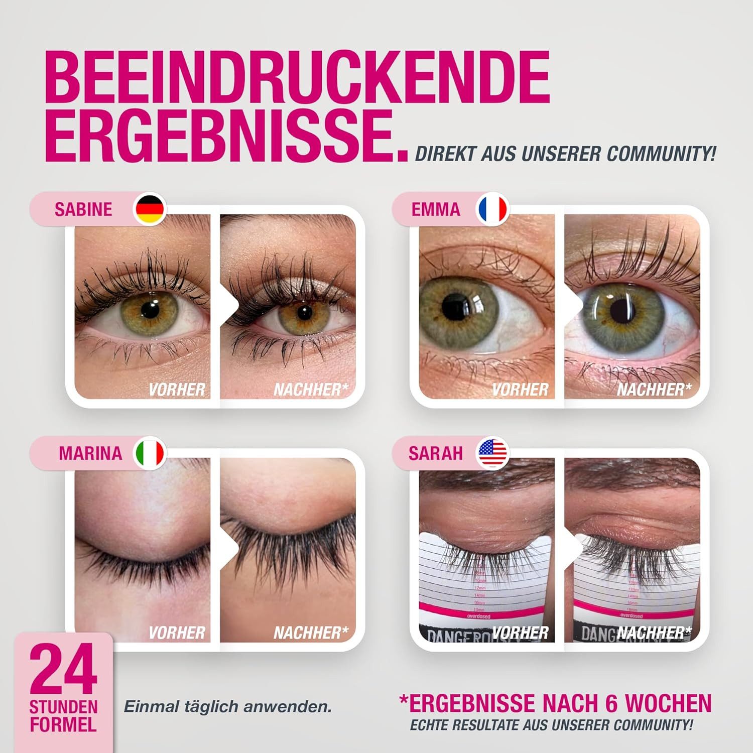 Svenja Walberg Wimpernserum LASHCOCA!NE PROFI Das virale Original für lange & volle Wimpern, veganer -Booster MADE in Germany, Testsieger für Wimpernverlängerung, für schnelles Wachstum & lange Wimpern