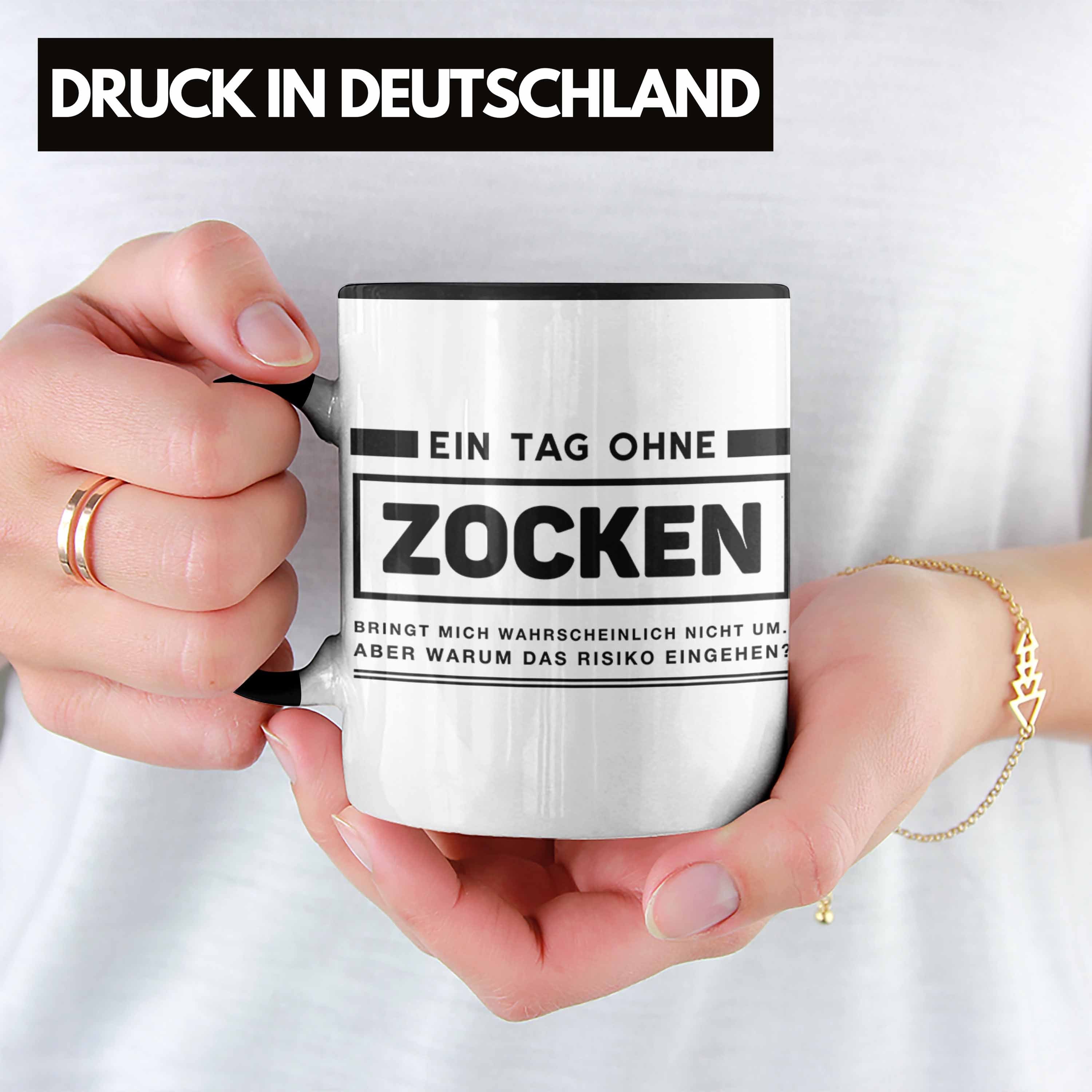 Jungs Tag Geschenk - Gaming Schwarz Zocken Ein Tasse Tassen Trendation Trendation - Gamer Tasse Controller Jungen Zocker - Geschenk Spruch