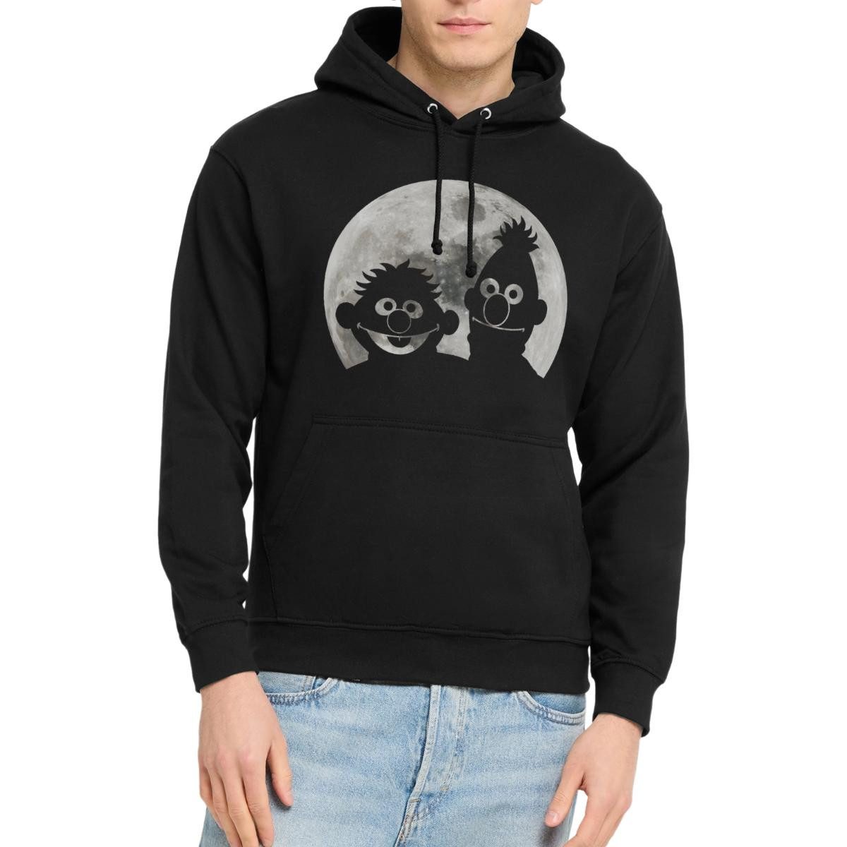 Spreadshirt Hoodie Sesamstraße Ernie & Bert Bei Mondschein Unisex Hoodie (1-tlg)