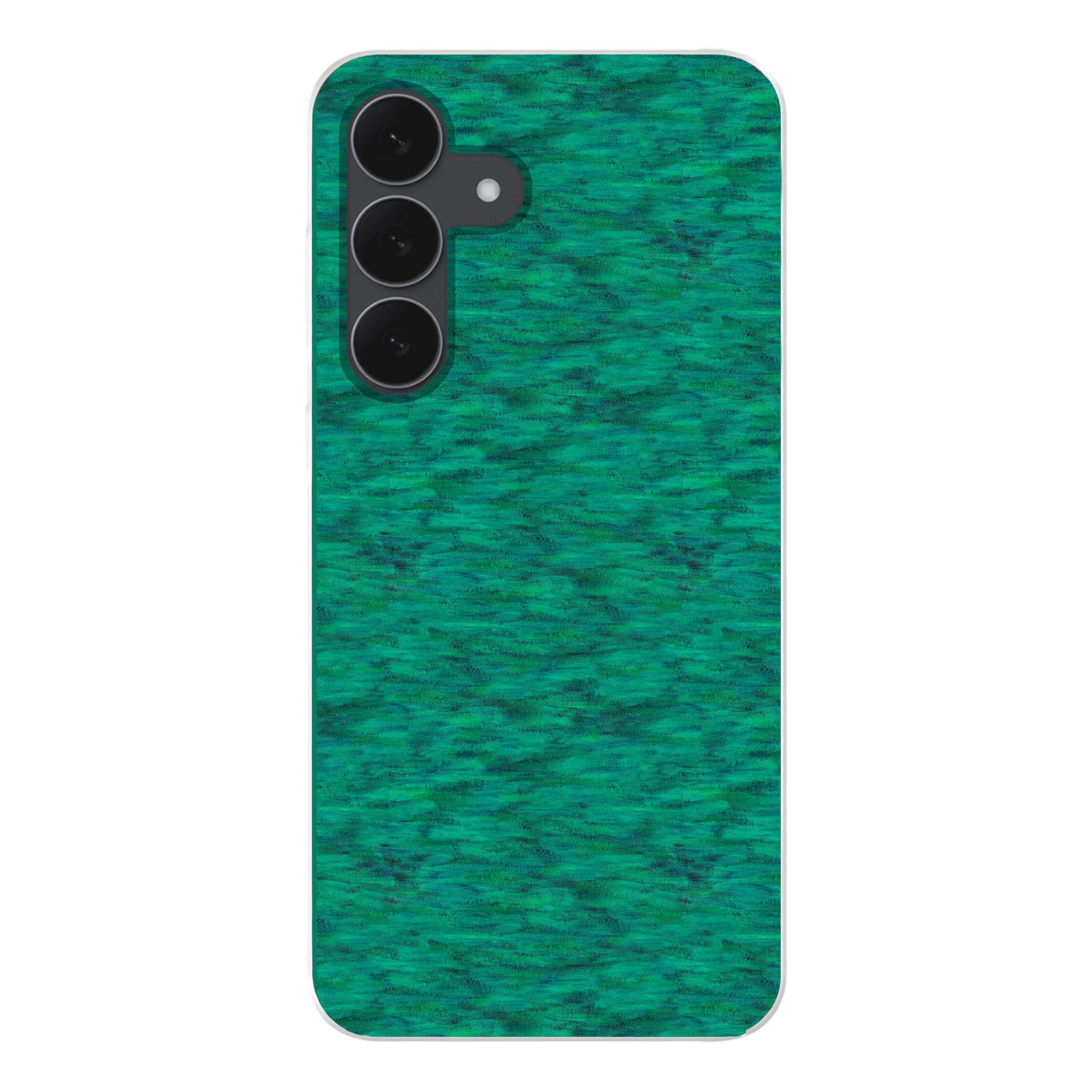 MuchoWow Handyhülle für Samsung Galaxy S25 FE Fließend - Öl - Texturen - Grün, Smartphone-Bumper, Print, Handy Schutzhülle Dünn