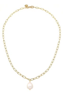 Elli Premium Perlenkette Barock Süßwasserzuchtperle Natur 925 Silber
