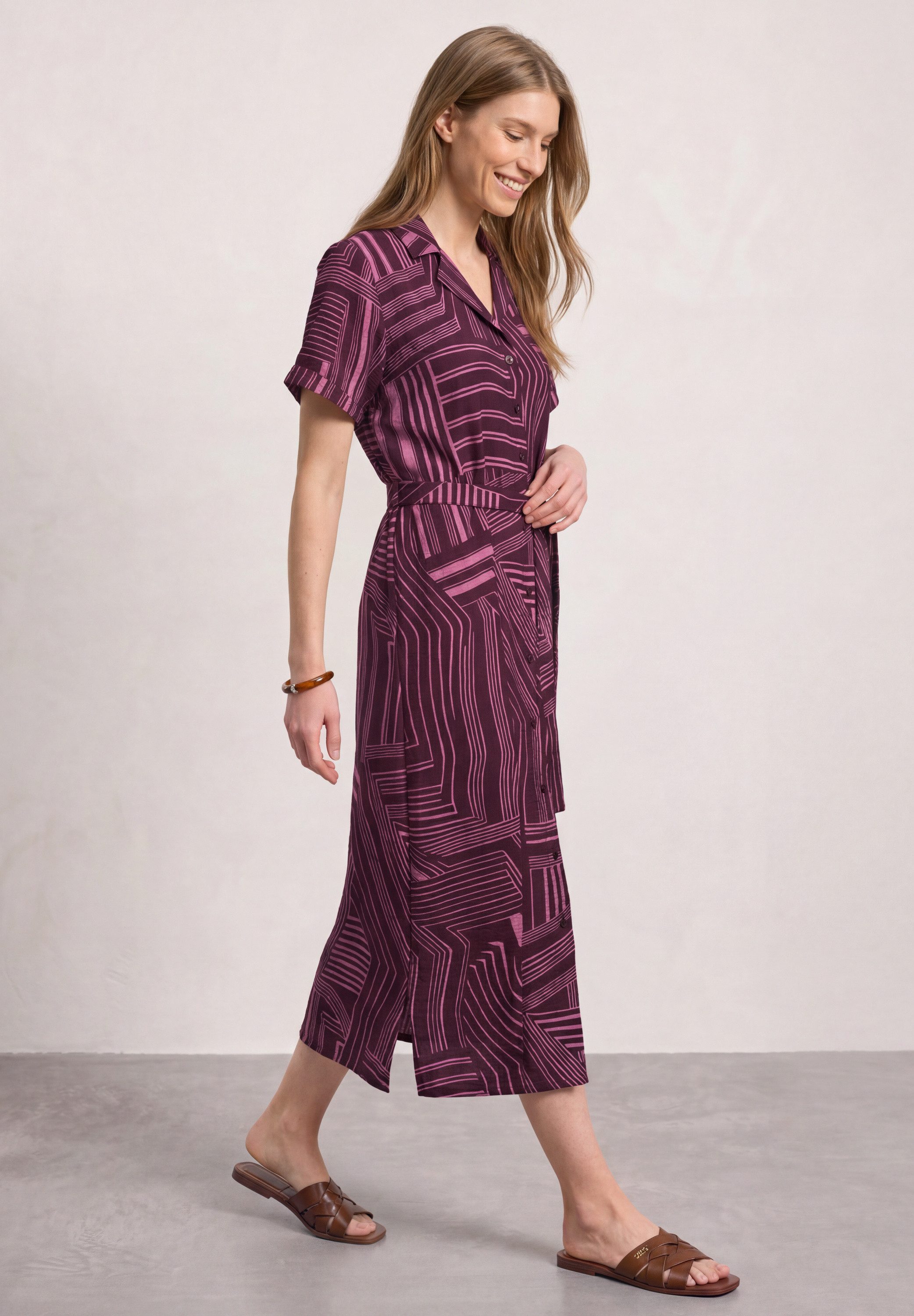 STREET ONE Maxikleid mit grafischem Muster