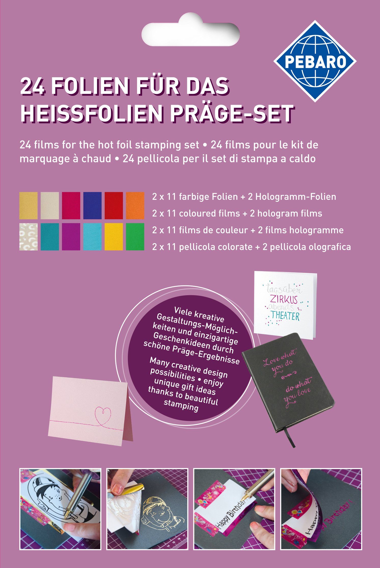 Folien 24 Pebaro Kreativset Präge-Set, für Heissfolien 0221-1