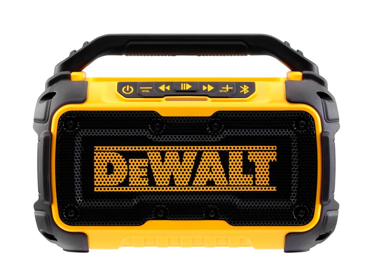 DeWalt 30 Meter Reichweite Bluetooth-Lautsprecher (Bluetooth, 20 W, ohne Akku und Ladegerät, leistungsstarke Aktiv-Lautsprecher, Bluetooth)