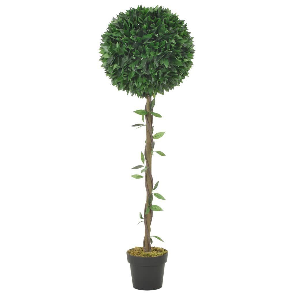 Kunstpflanze Künstliche Pflanze Lorbeerbaum mit Topf Grün 130 cm, furnicato, Höhe 130 cm