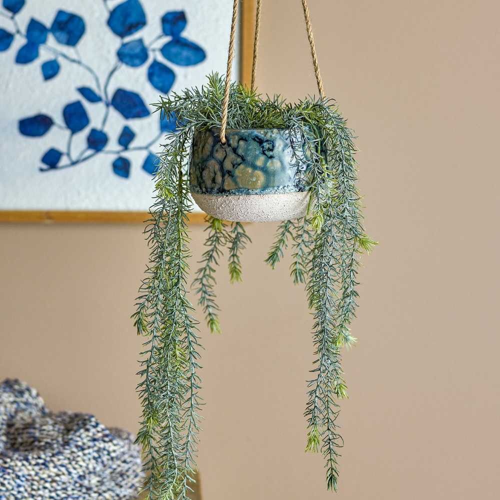 Bloomingville Blumentopf Bloomingville Blumentopf Hänger MOWBRAY Blau Grün günstig online kaufen