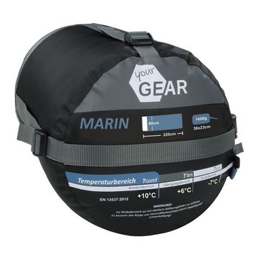 yourGEAR Deckenschlafsack your GEAR Schlafsack Marin -7°C Deckenschlafsack 220x80 cm