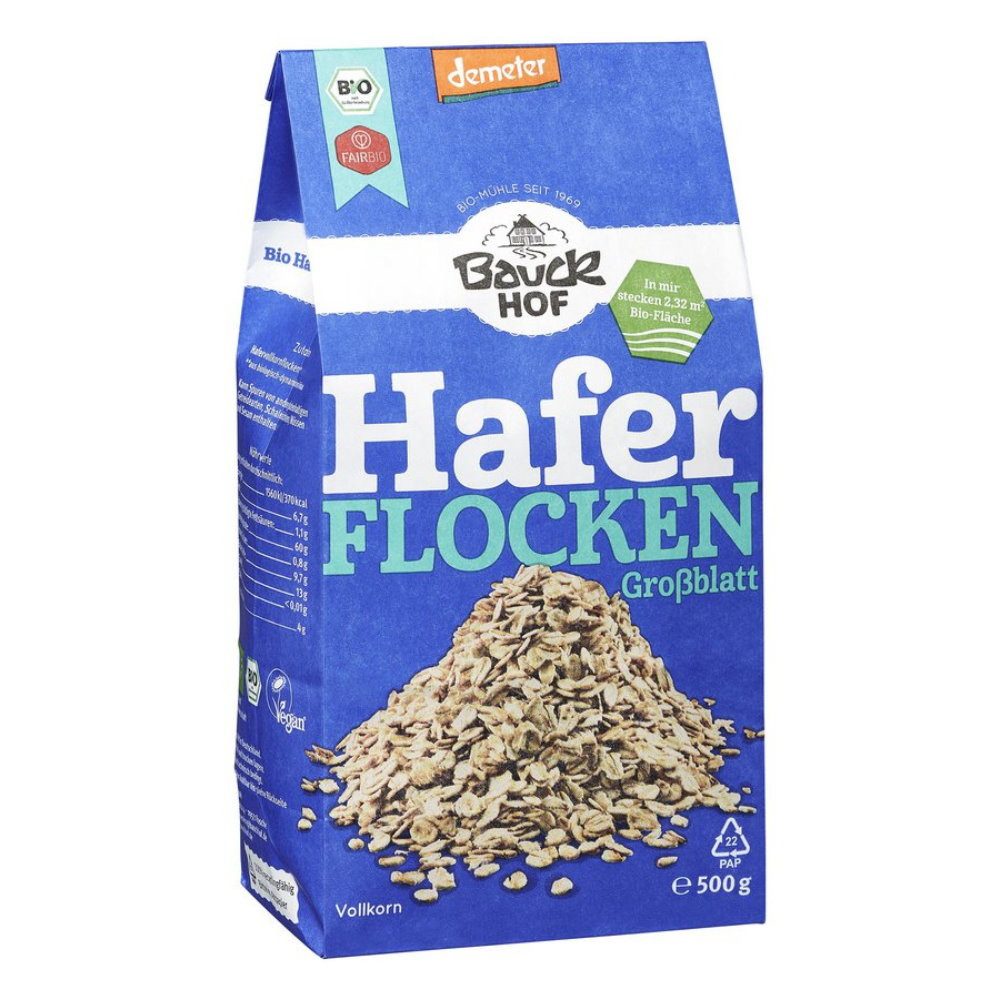 Bauck Mühle Cerealien Haferflocken - Großblatt 500g