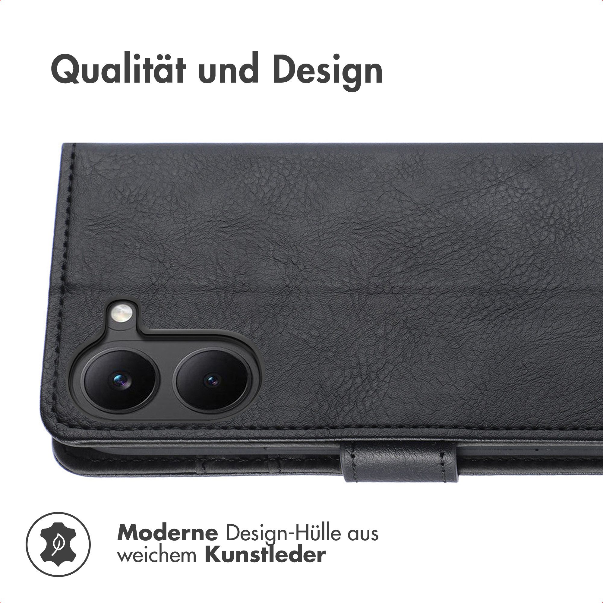 imoshion Smartphone-Mappe imoshion Luxuriöse Klapphülle Xiaomi Poco X8 Pro - Schwarz – Bild 3 von 5