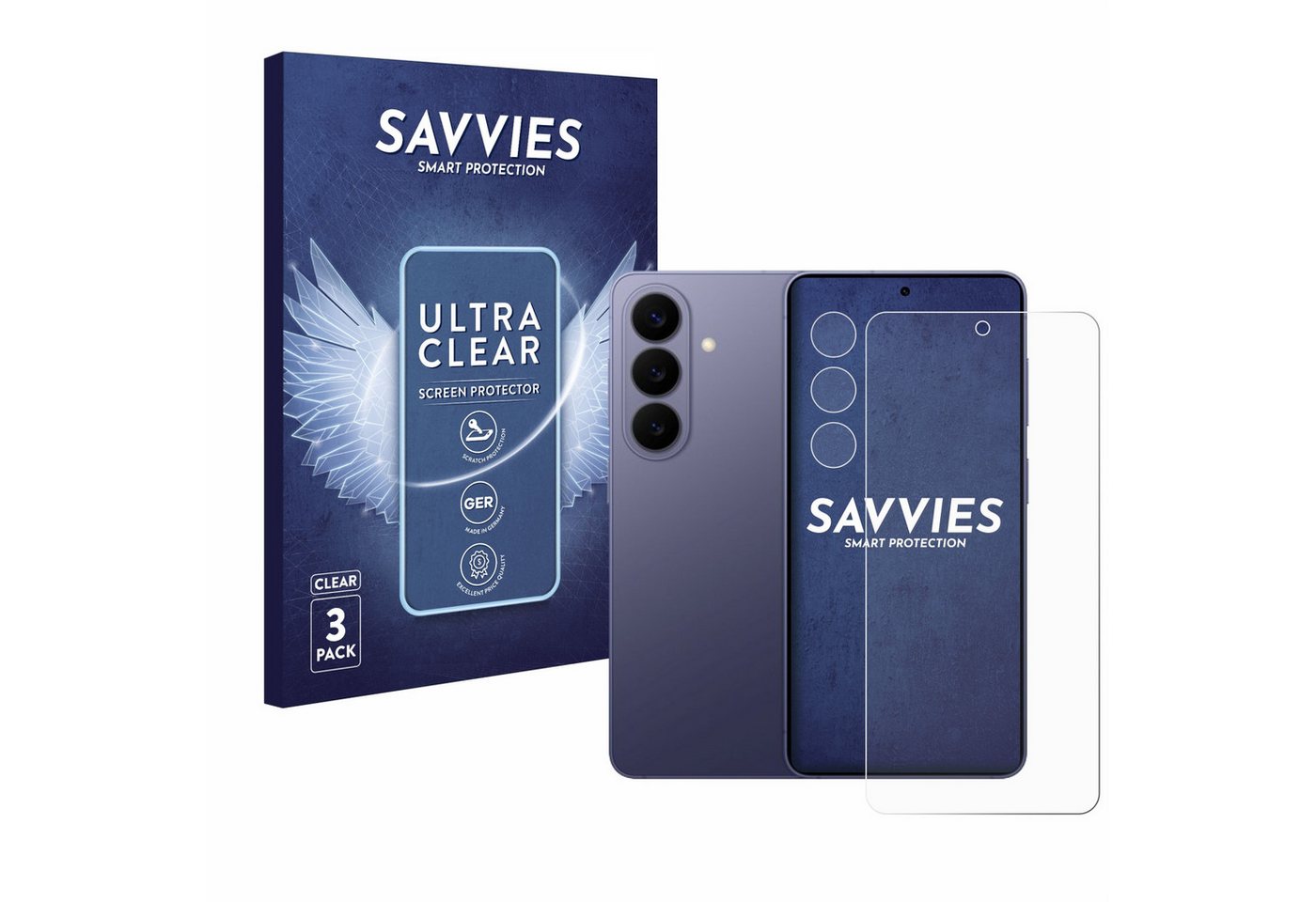 Savvies Displayschutzfolie Schutzfolie für Samsung Galaxy S26 (Display+Kamera), 6 Stück, Displayschutz Schutz Folie Klar Transparent