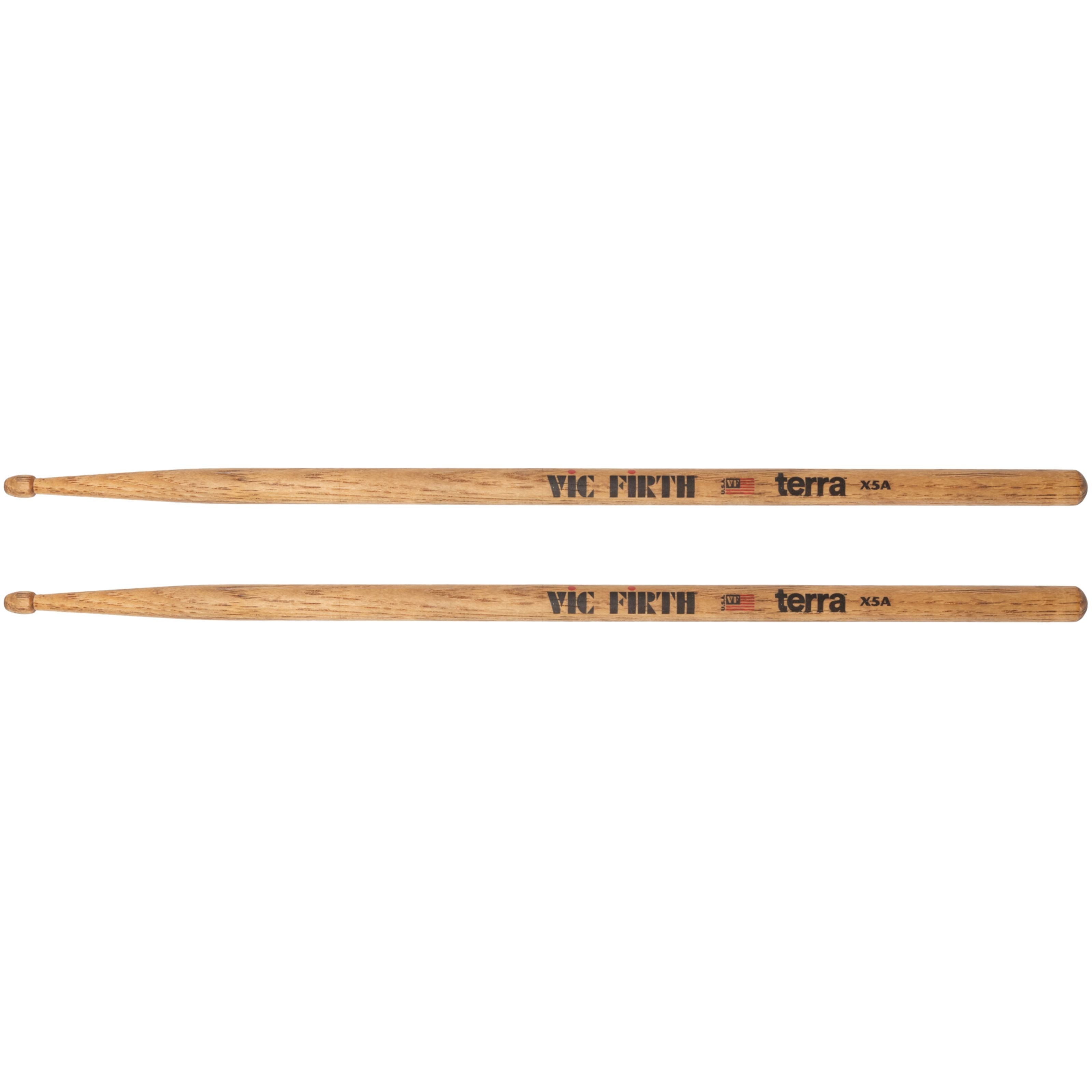 Vic-Firth Drumsticks (Sticks, Beater und Mallets, Drumsticks Holztip), Terra X5AT Extreme 5A Sticks - Drumsticks