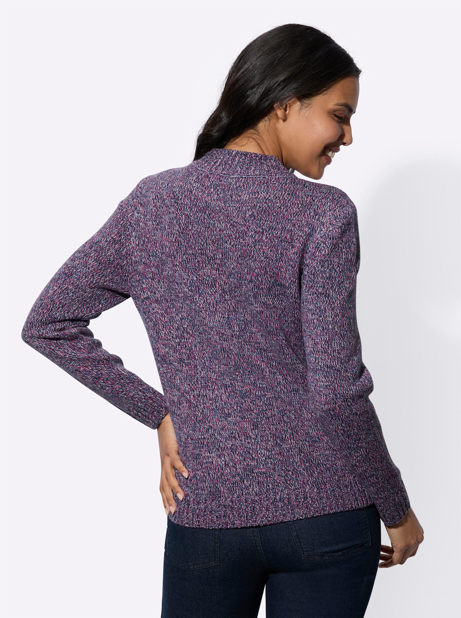 Sieh an! Strickpullover Stehkragenpullover günstig online kaufen