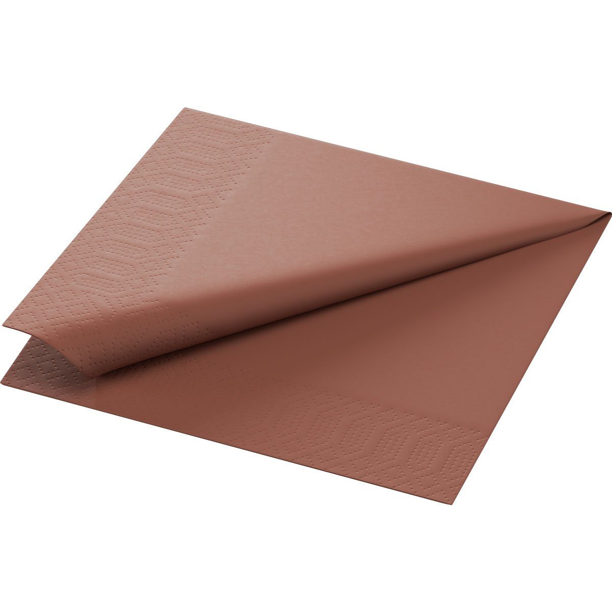 20 Servietten Unicolor chocolate - braun 33x33cm, Serviettenshop
