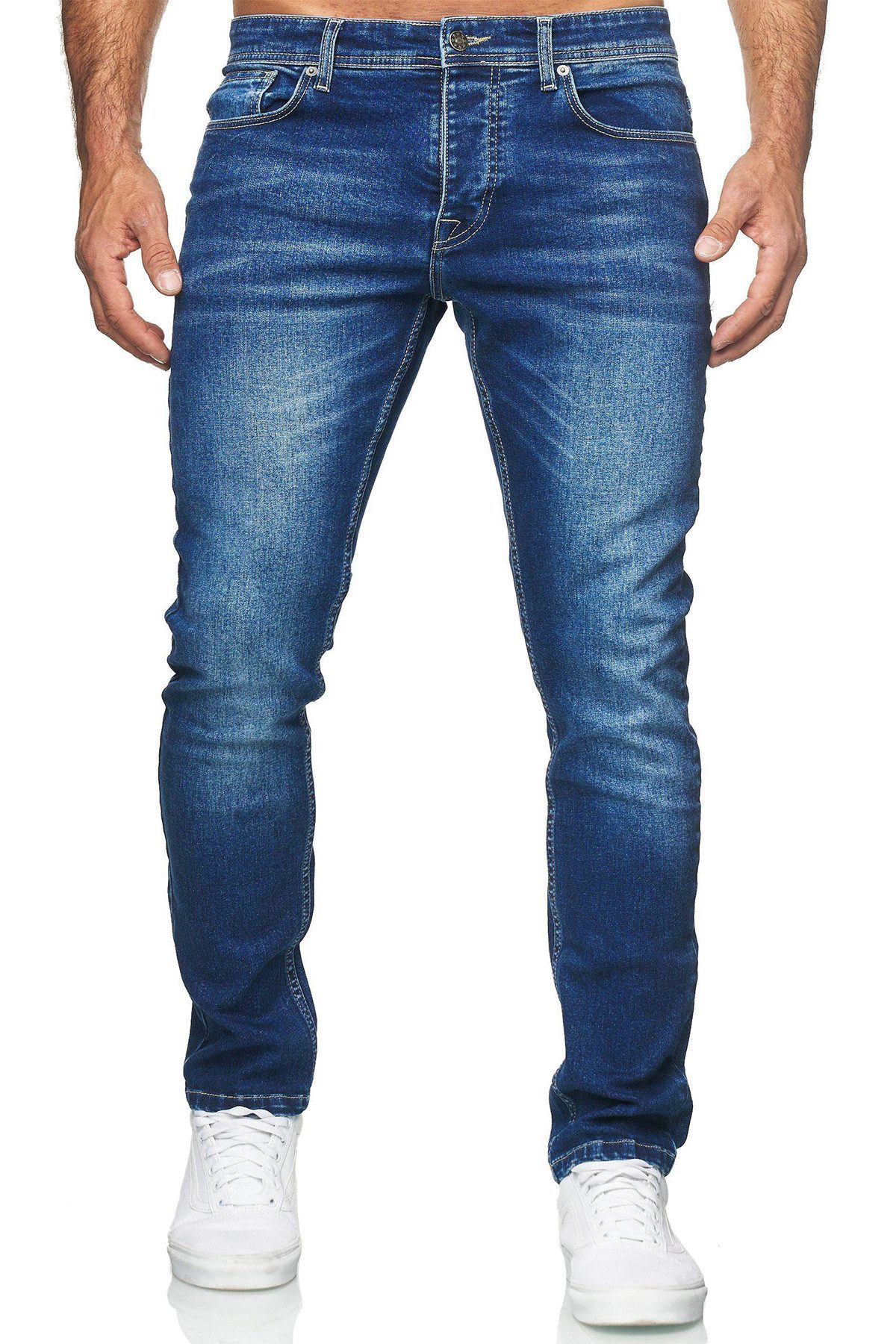 Slim-fit-Jeans MERISH Jeans Herren Destroyed Hose Jeanshose Männer Slim Fit Stretch