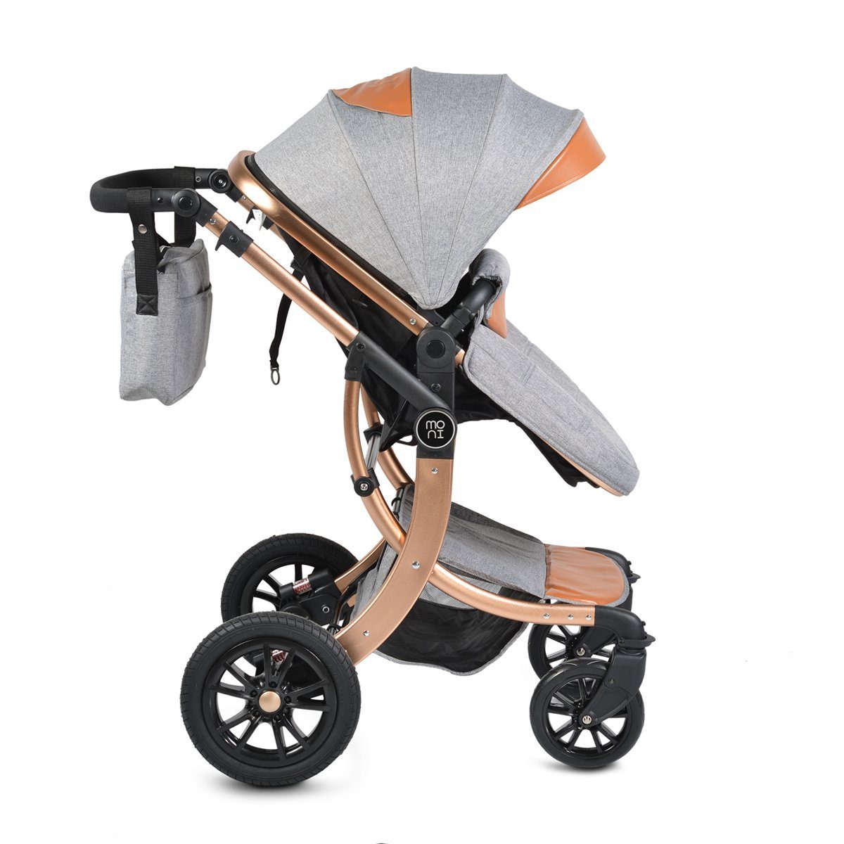 Ablagekorb Moni Kombikinderwagen grau Sofie Tasche Fahrtrichtung verstellbar Kombi-Kinderwagen 2 in 1,