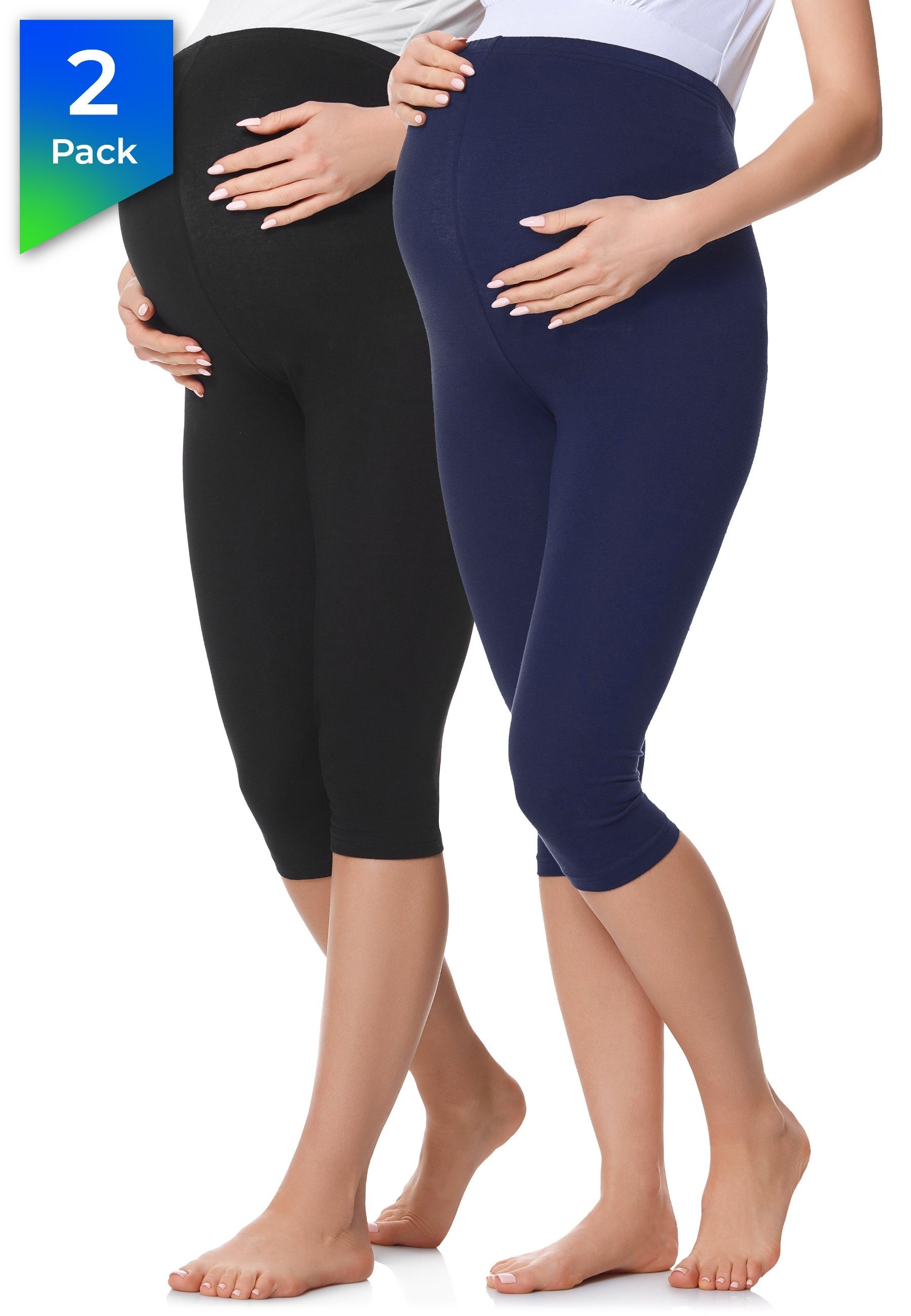 Umstandsleggings 3/4 Umstandhose 2Pack BE20-229